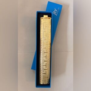 18K Yellow Gold Over Bronze Omega Link Bracelet (7.5 Inch)